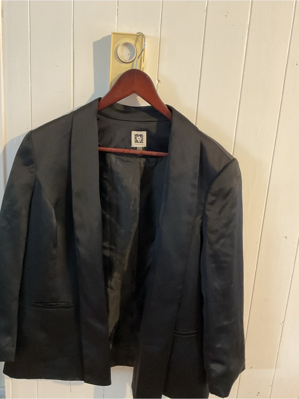 Anne Klein Black Open-Front Blazer